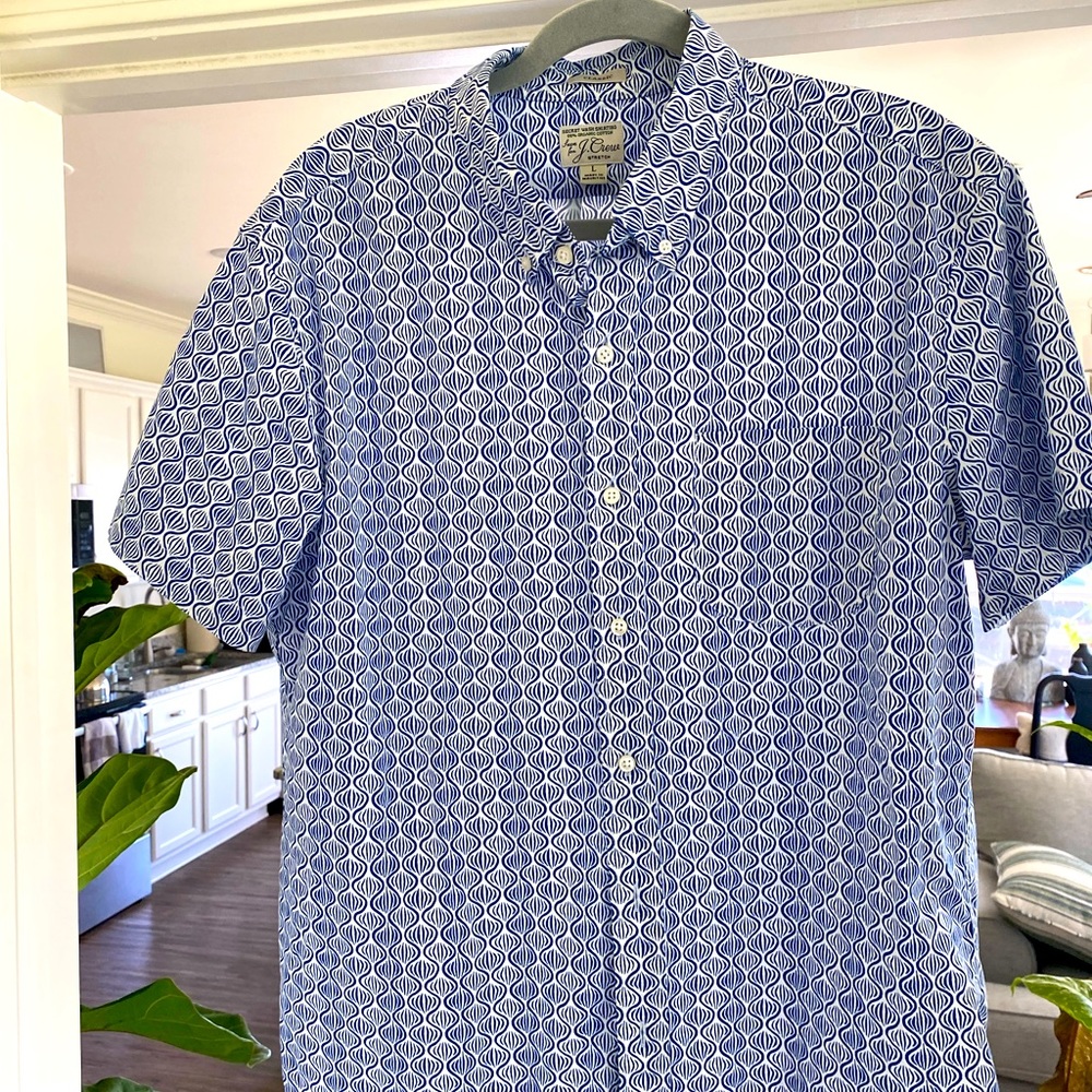 SOLD: J Crew Geometric Print Casual Button-down